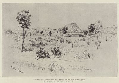 ブルワヨへの道のマタビリ反乱、マトリ要塞 作： Melton Prior
